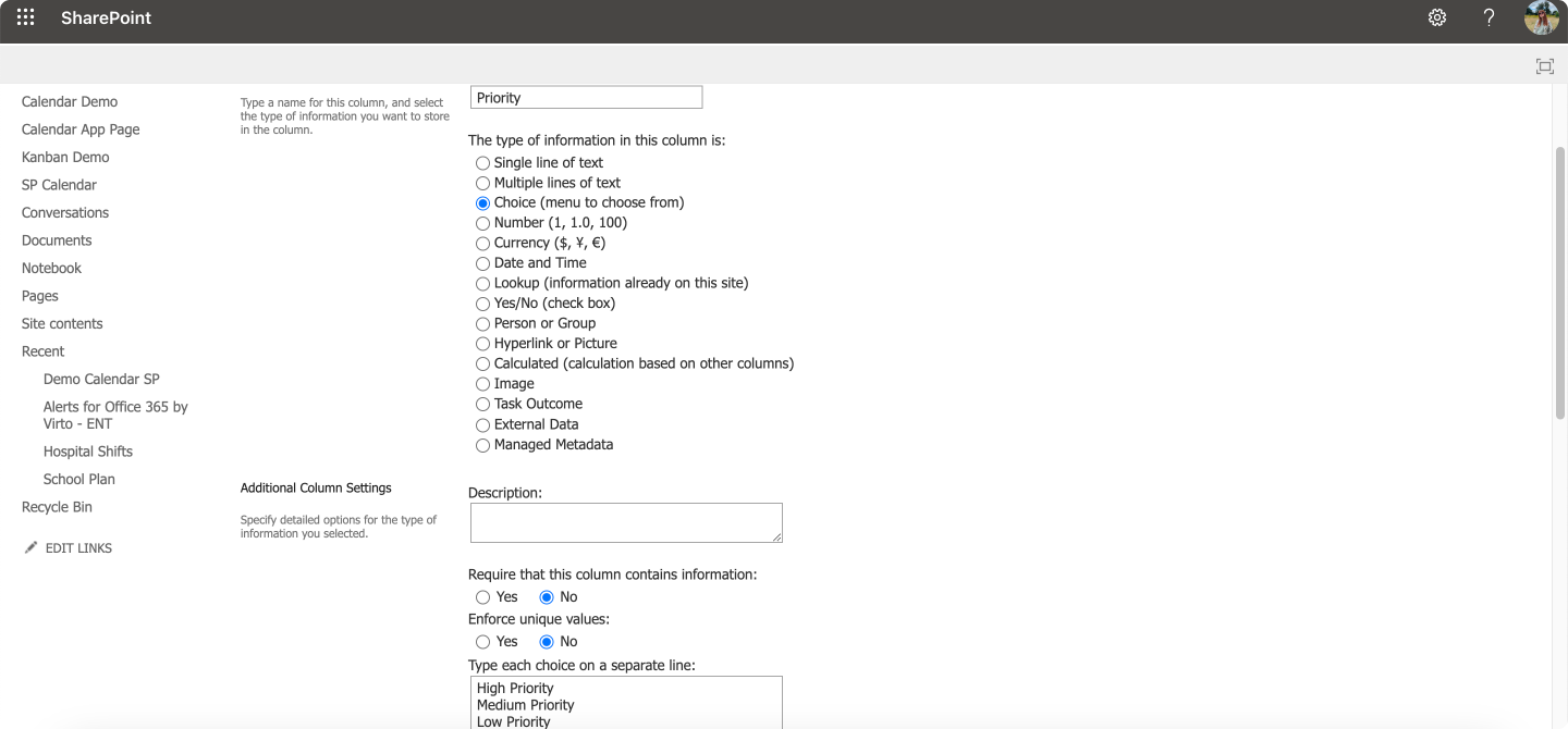 Pic. 12. Configuring new column settings.