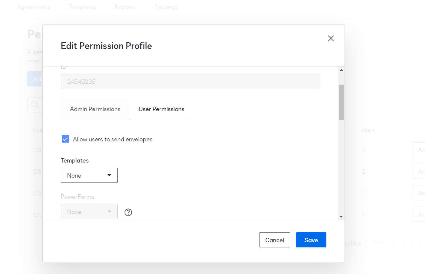 User Permissions