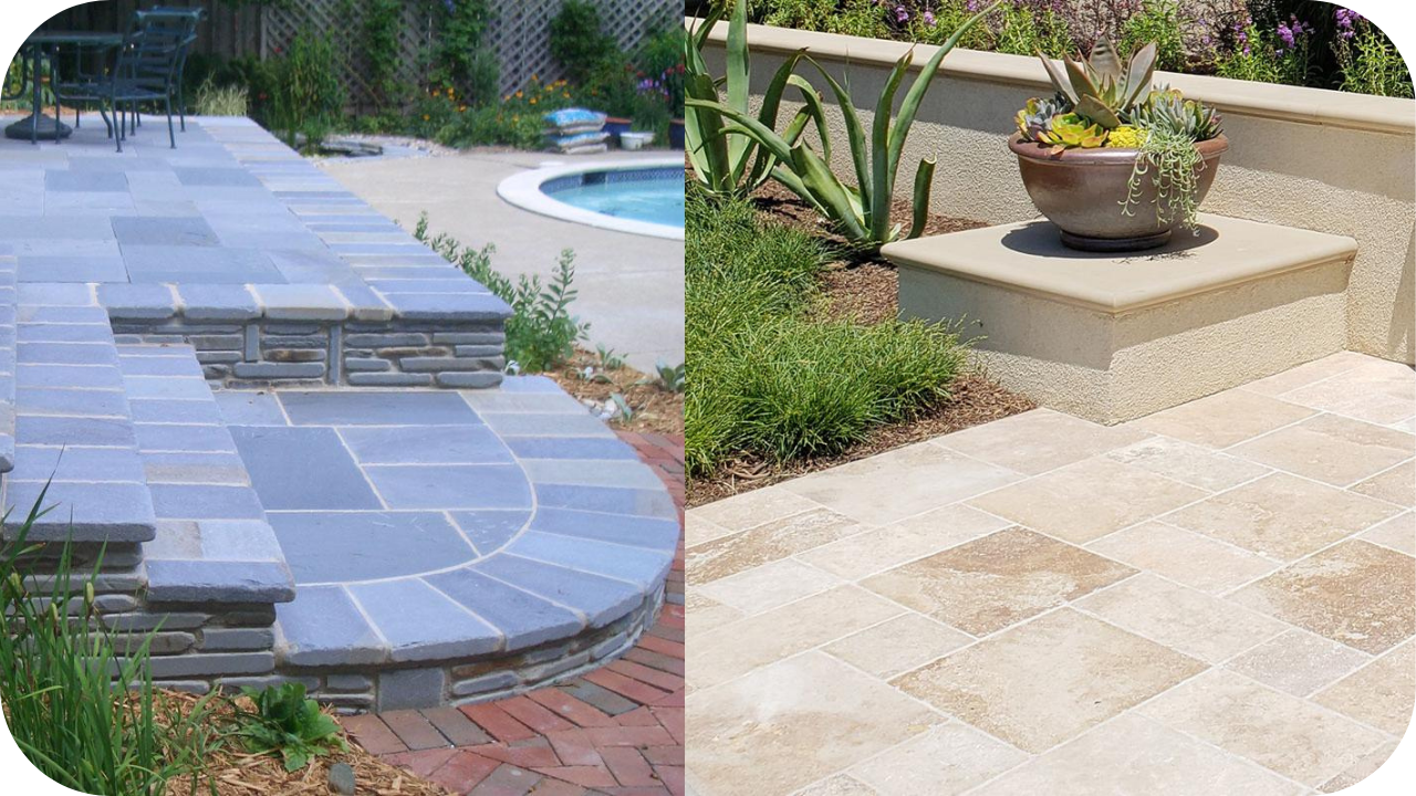 How to Choose Between Bluestone and Travertine Pavers