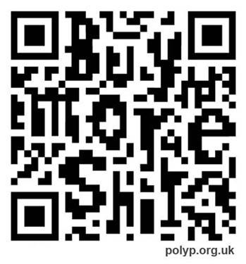 A qr code with text

Description automatically generated