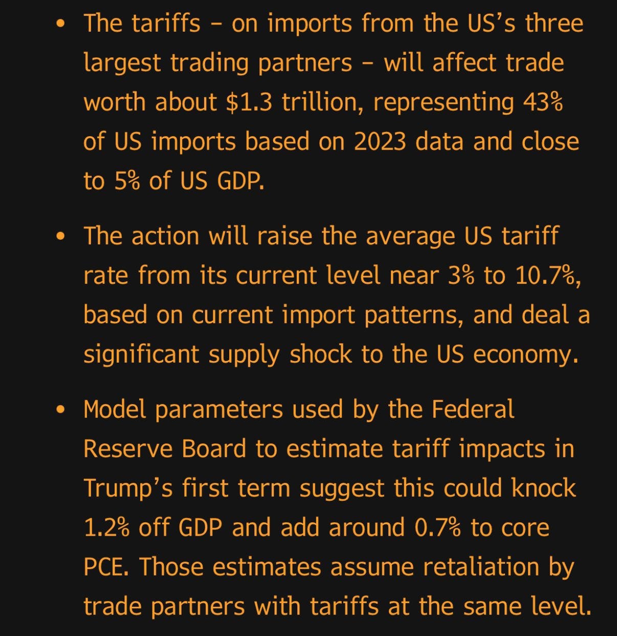 Tariffs 