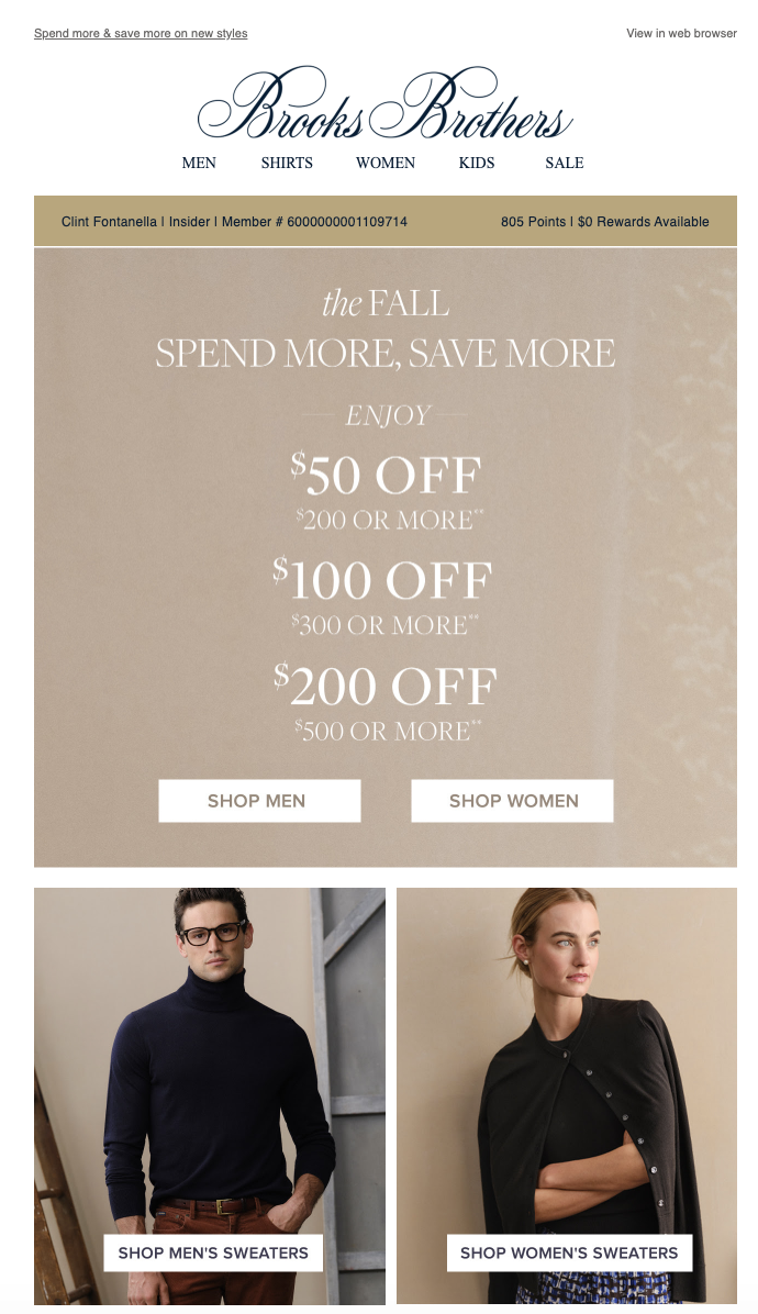 promotional email example