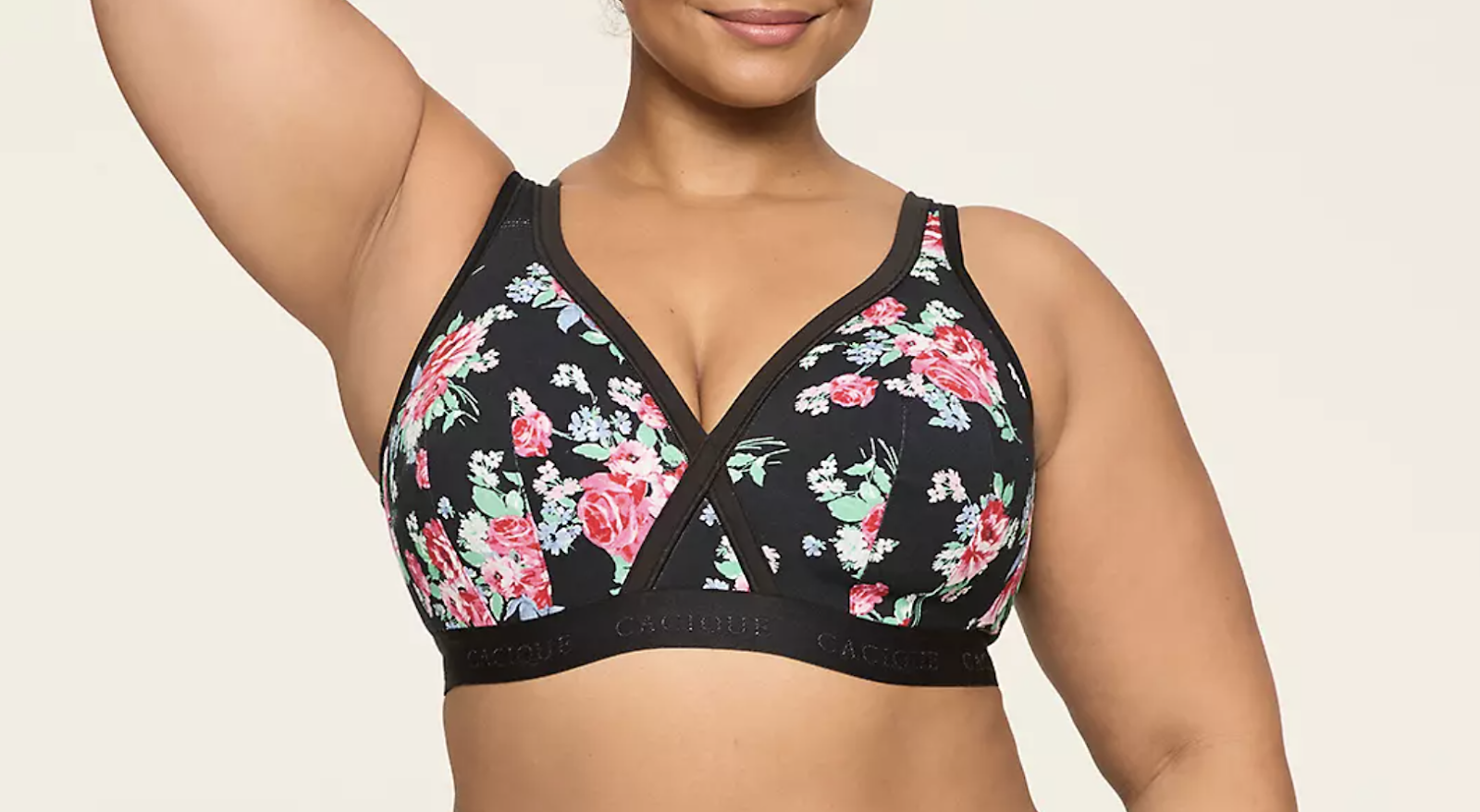 Lane Bryant Cacique No-Wire Cotton Lightly Lined Bra