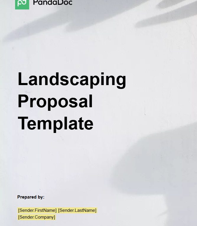 Landscaping Proposal Template by PandaDoc