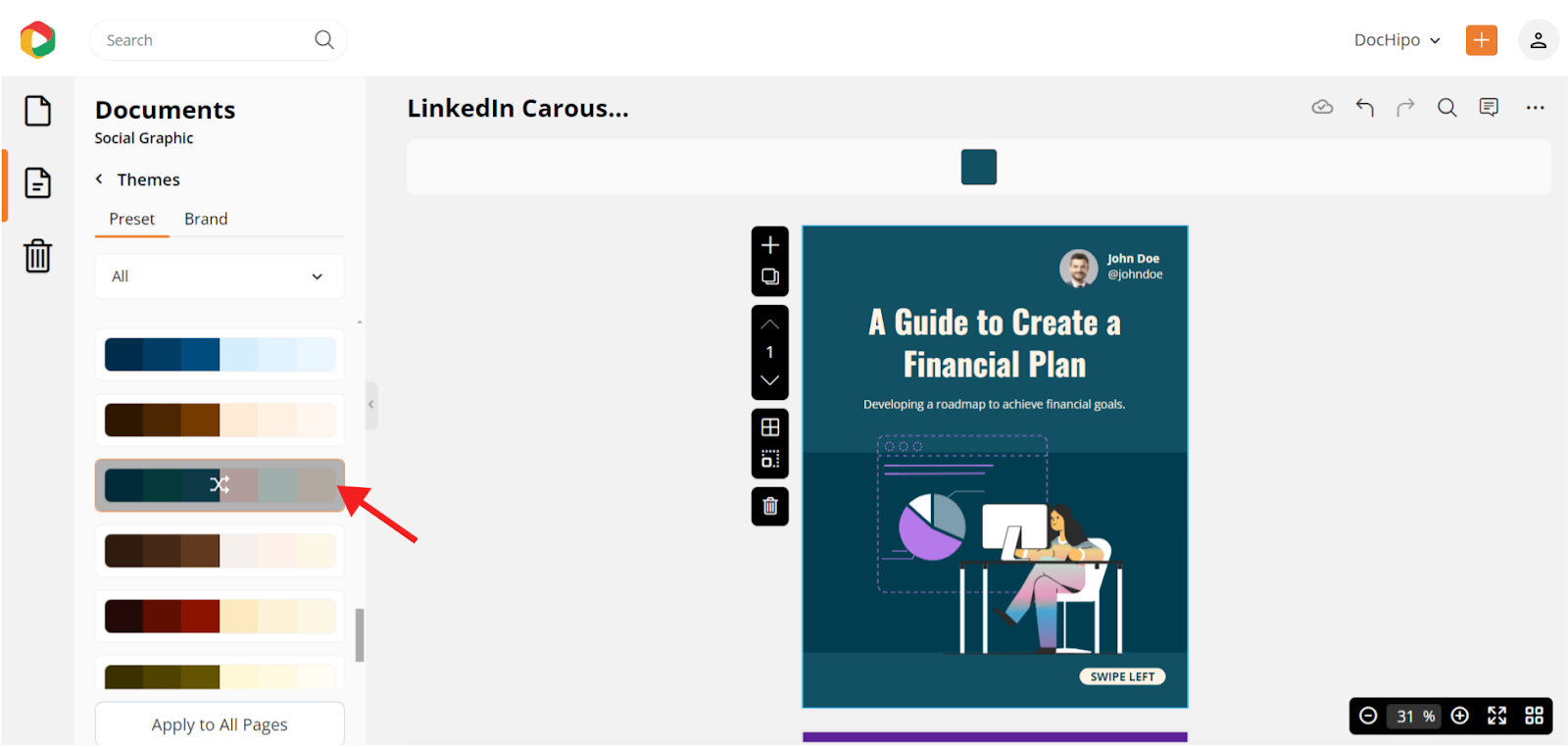 DocHipo Themes in LinkedIn Carousel post