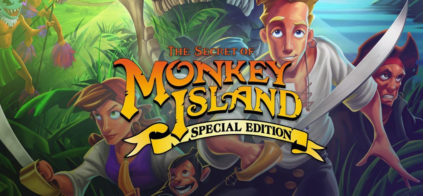 The Official Image of The Secret of Monkey Island: Special Edition featuring its characters, one of the best retro games on Steam