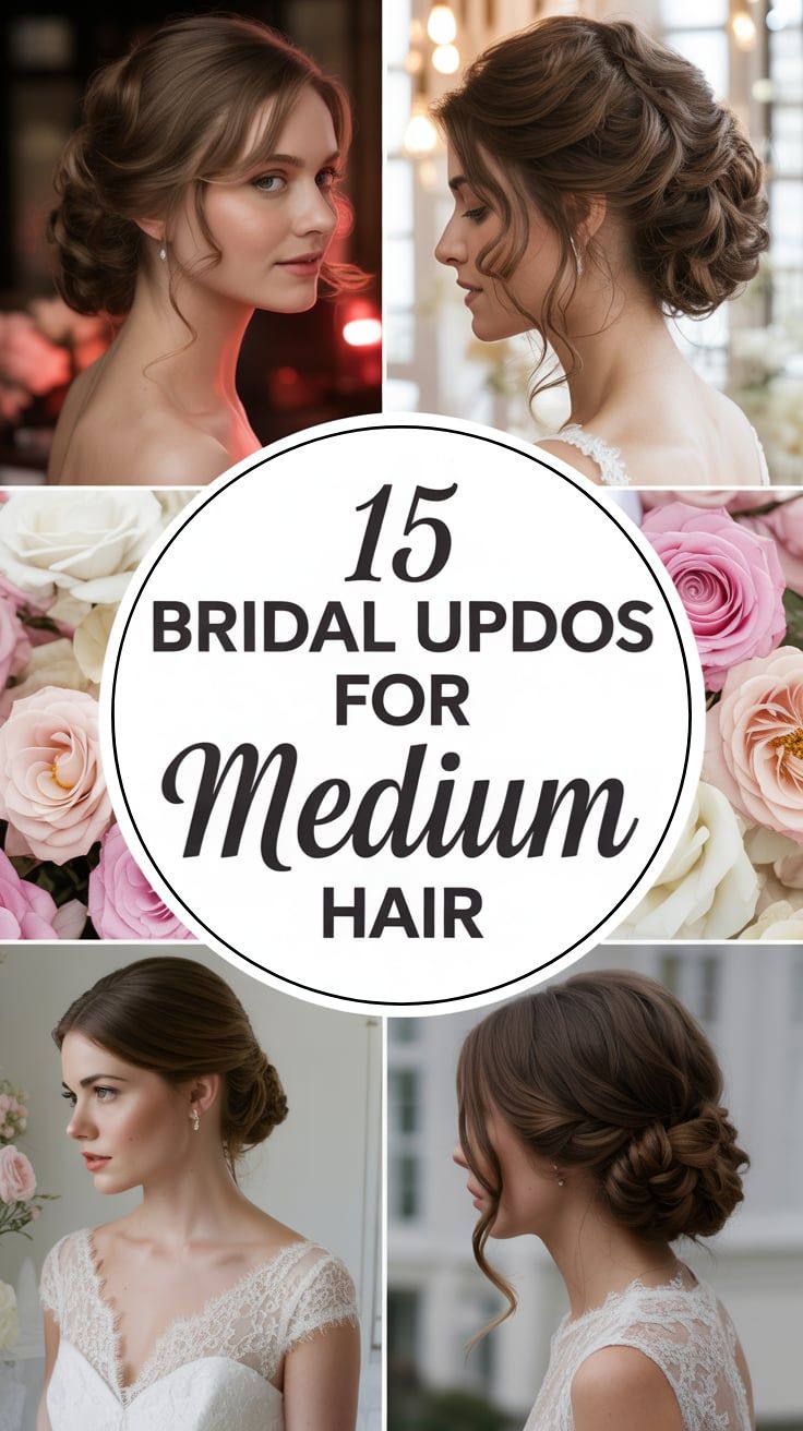 Bridal Updos for Medium Hair