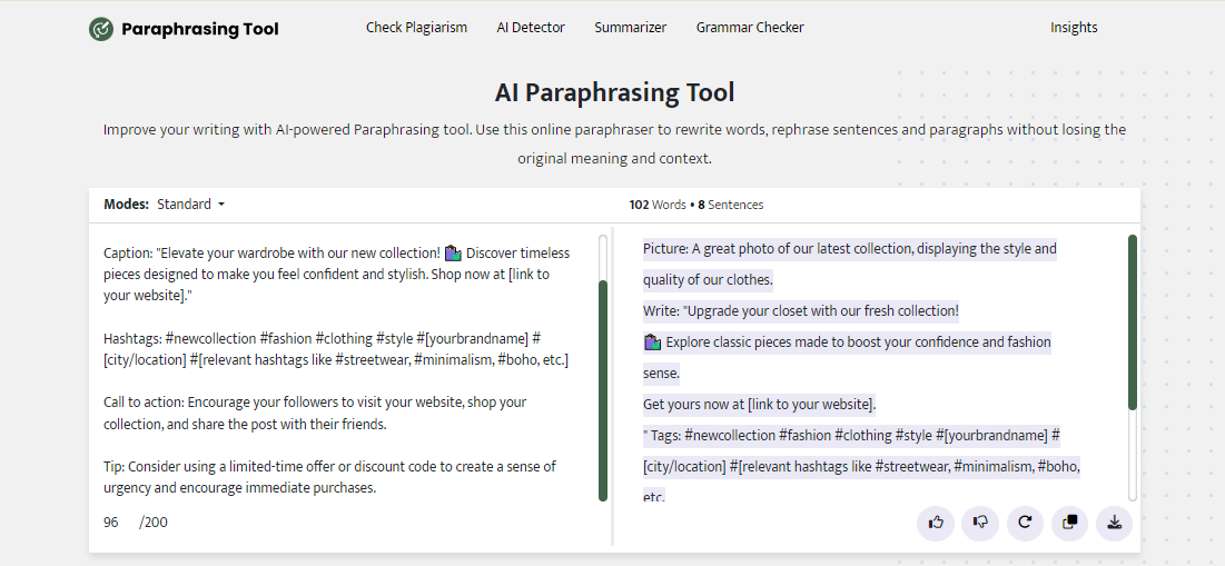 Paraphrasing Tool