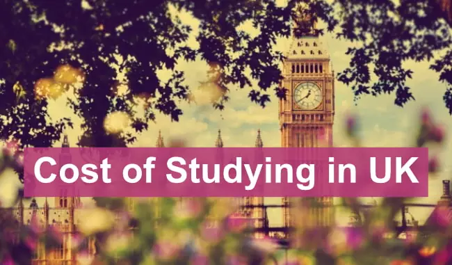 Cost of Studying in the UK 