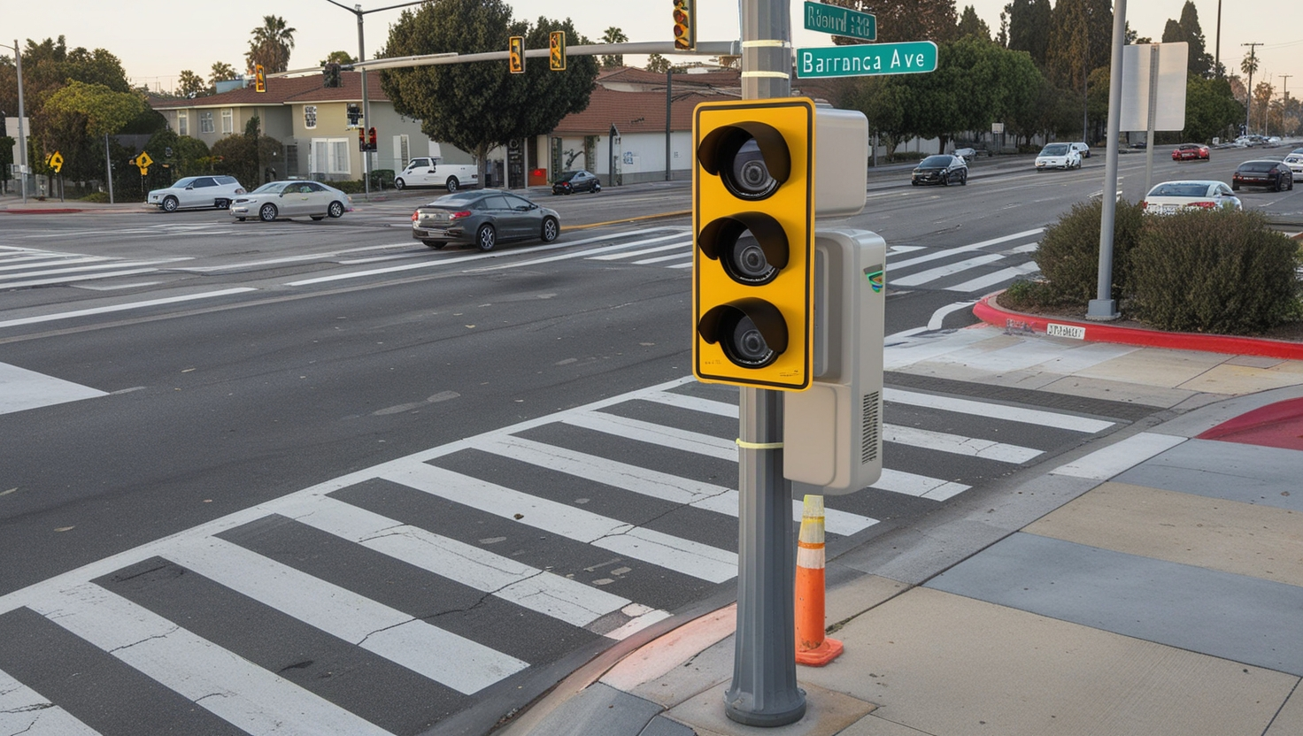 Rowland St S Barranca Ave Red Light Camera