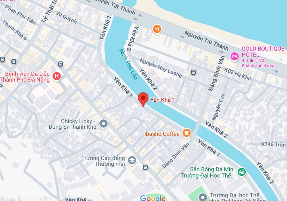 Vị trí của chợ đêm Thanh Khê Tây trên bản đồ (Ảnh: Google Maps)