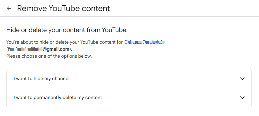 Confirm YouTube Channel Permanent Deletion