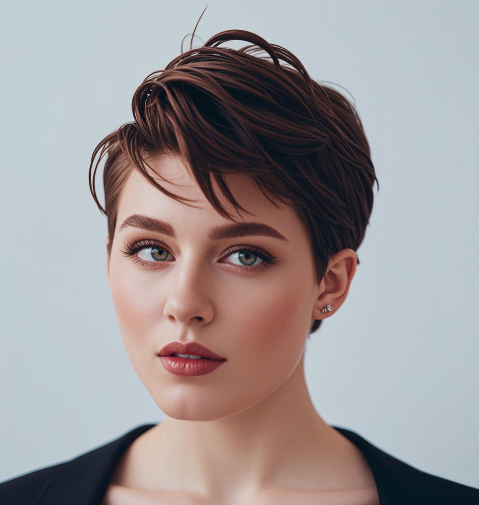 Bold & Modern: The Sleek Long Pixie Cut
