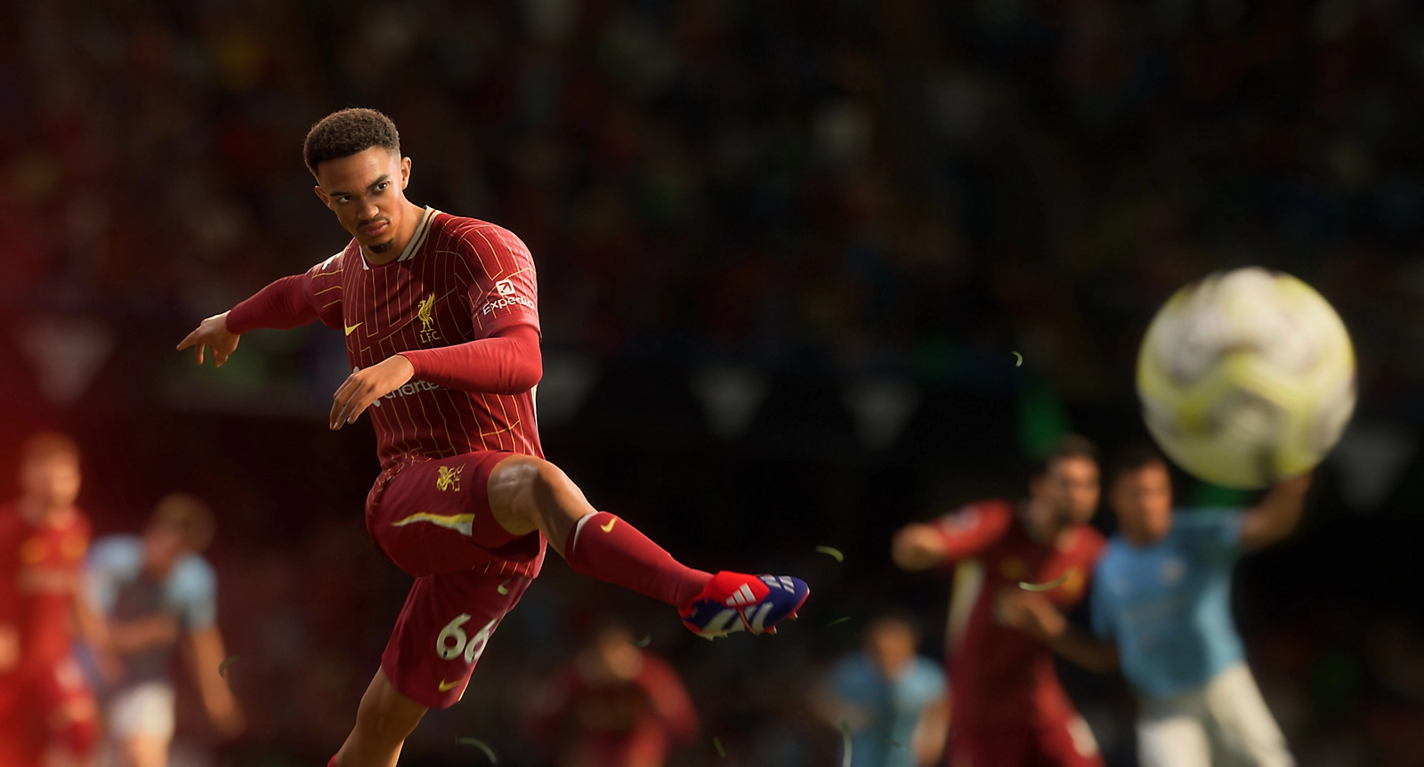 Liverpool player kicking the football in the Pro Clubs EA FC 25