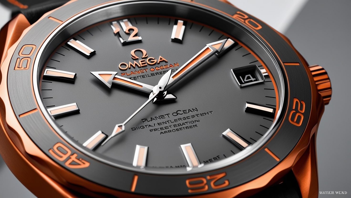 44.1mm Orange Omega Planet Ocean Bezel Insert