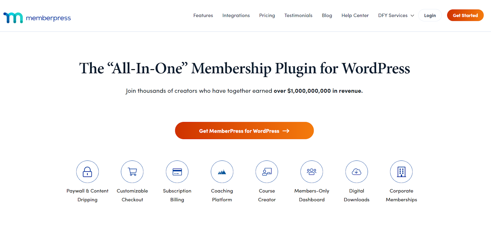 MemberPress homepage