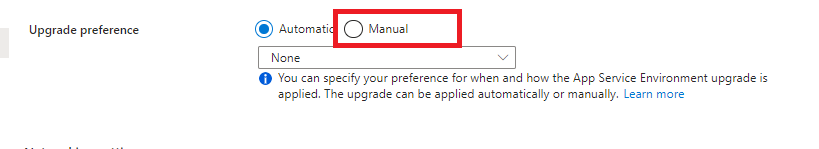 select manual to upgrade ASE