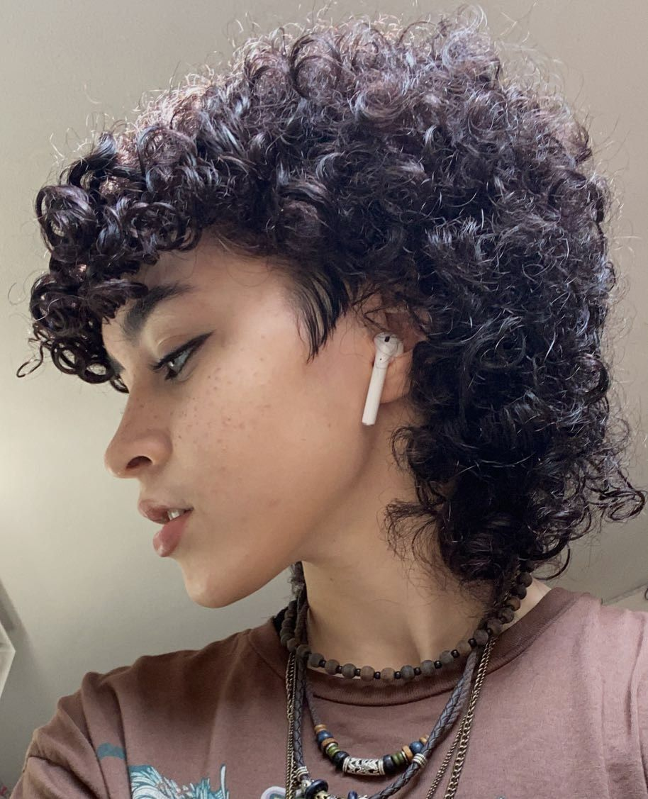 The Curly Mullet Edgy Short Hair