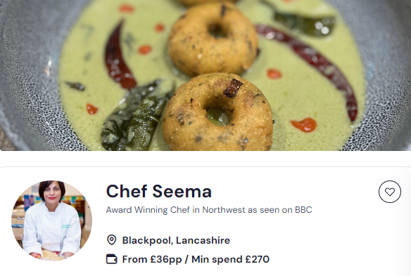 manchester cooking classes with chef seema