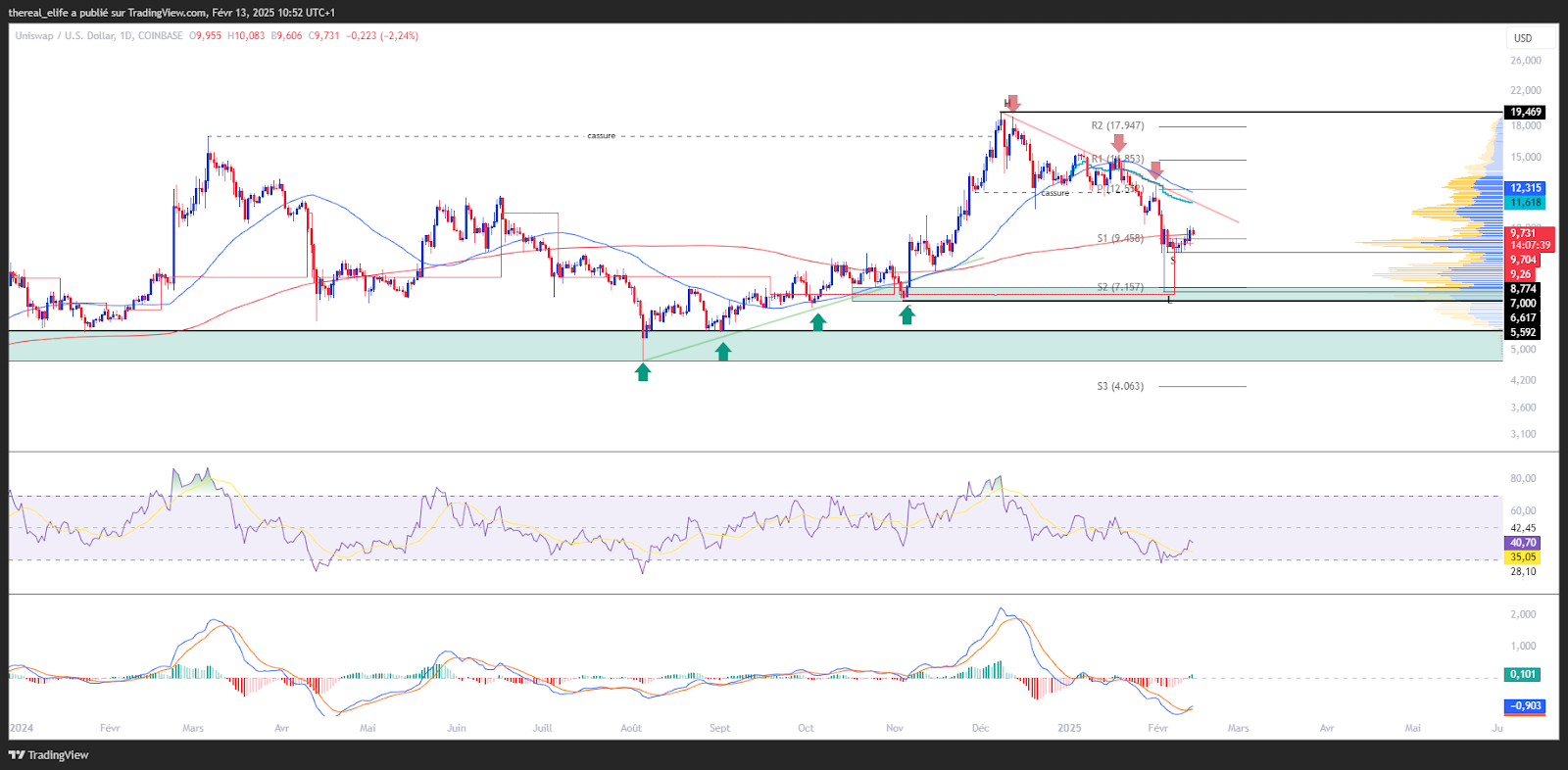 UNI/USD Daily Price Chart