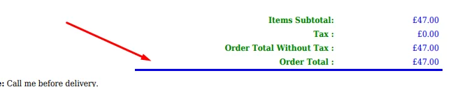 Customized Invoice Price Summary Demo 