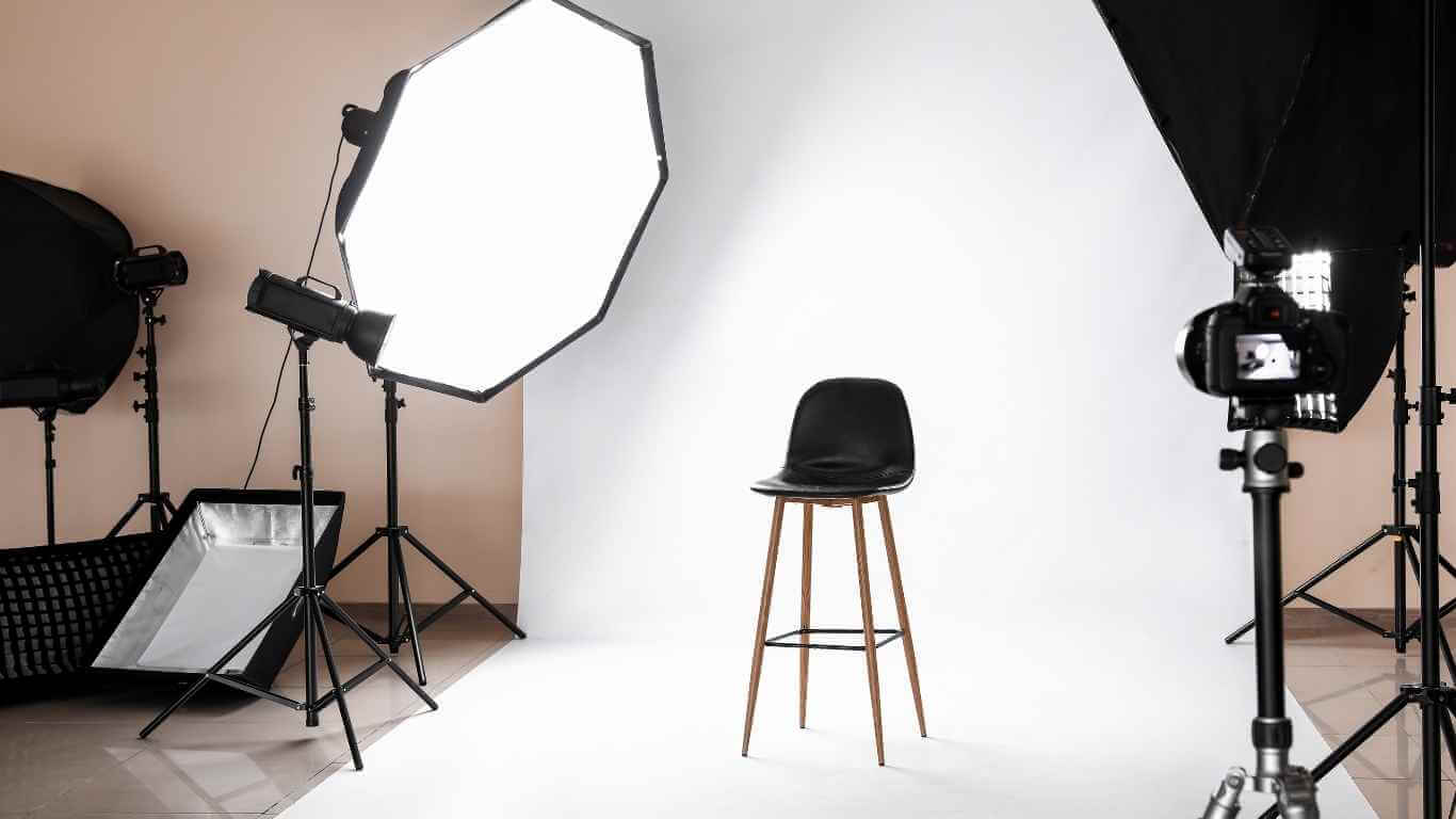 LinkedIn Headshot: photo studio set up