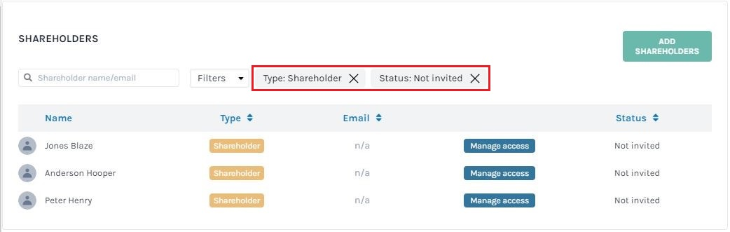 choose filter options