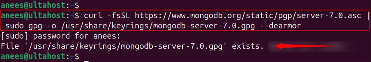 add mongodb gpg key