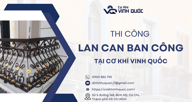 Thi Công lan can sắt ban công 1