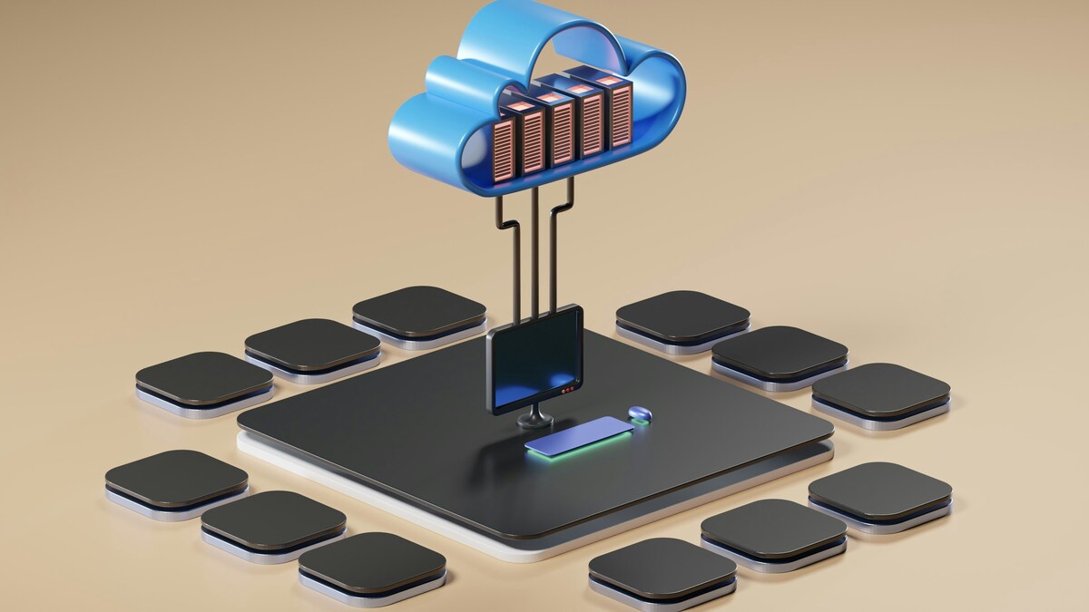 A cloud computing 3d models