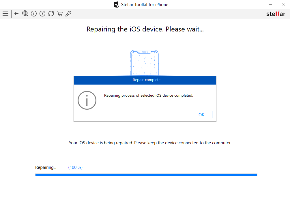 repair ios device to fix update error 