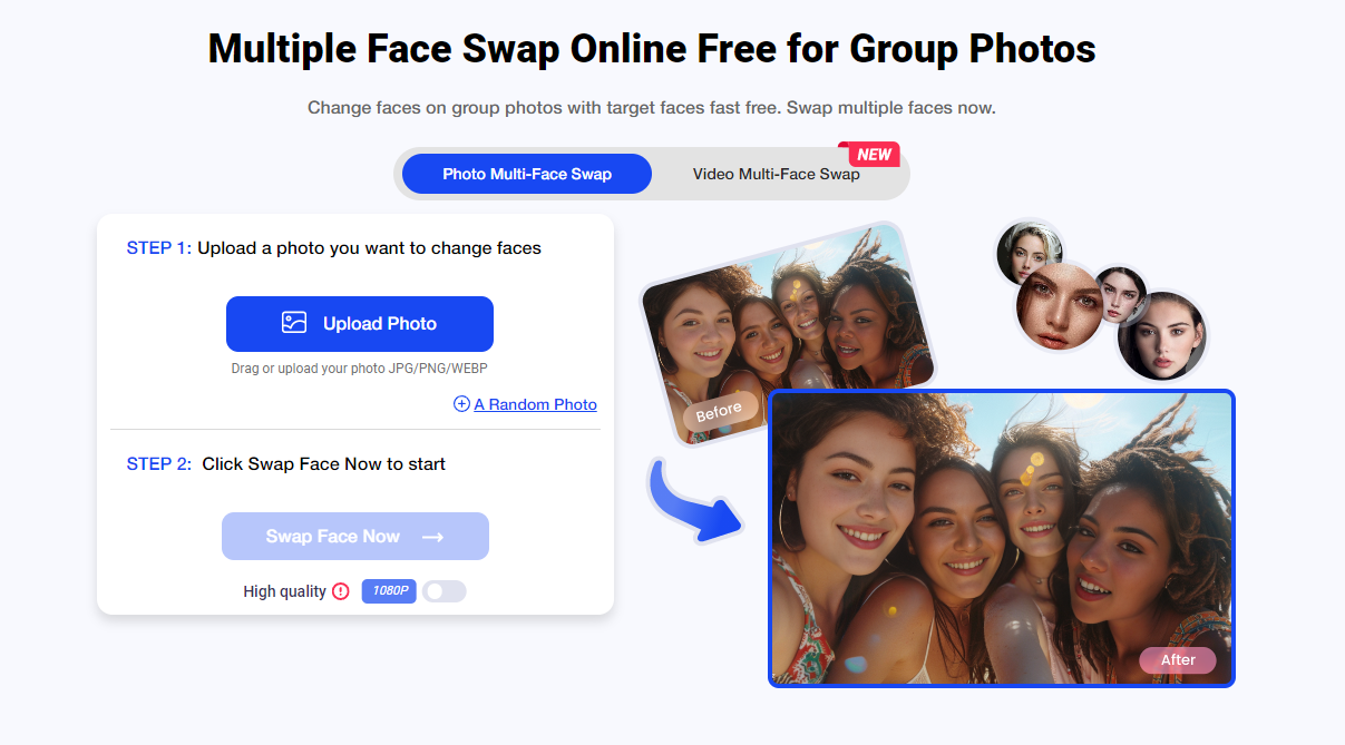 MioCreate AI Multiple Face Swap - Fast & 100% Free