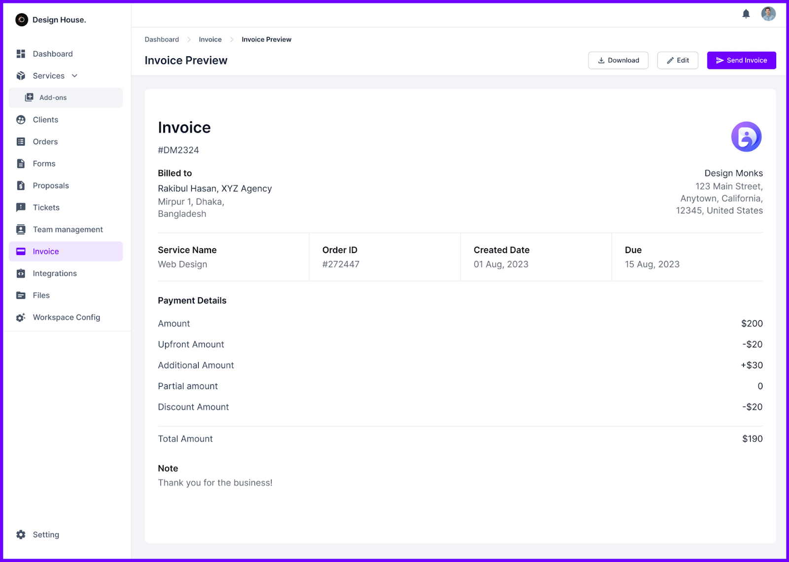 Agency Handy Invoicing