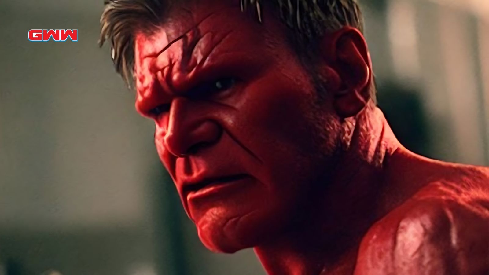 Harrison Ford Red Hulk: Fan art of Harrison Ford as Red Hulk