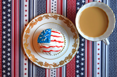 tips to prepare your home for an election party cupcake with patriotic icing and sprinkles on table cloth in remodeled space custom built michigan