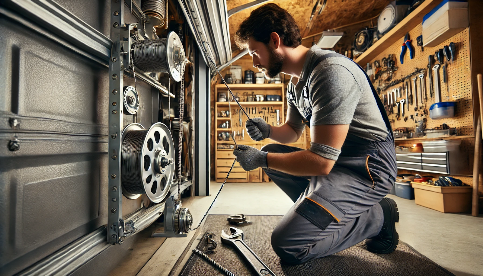 how to reattach garage door cable