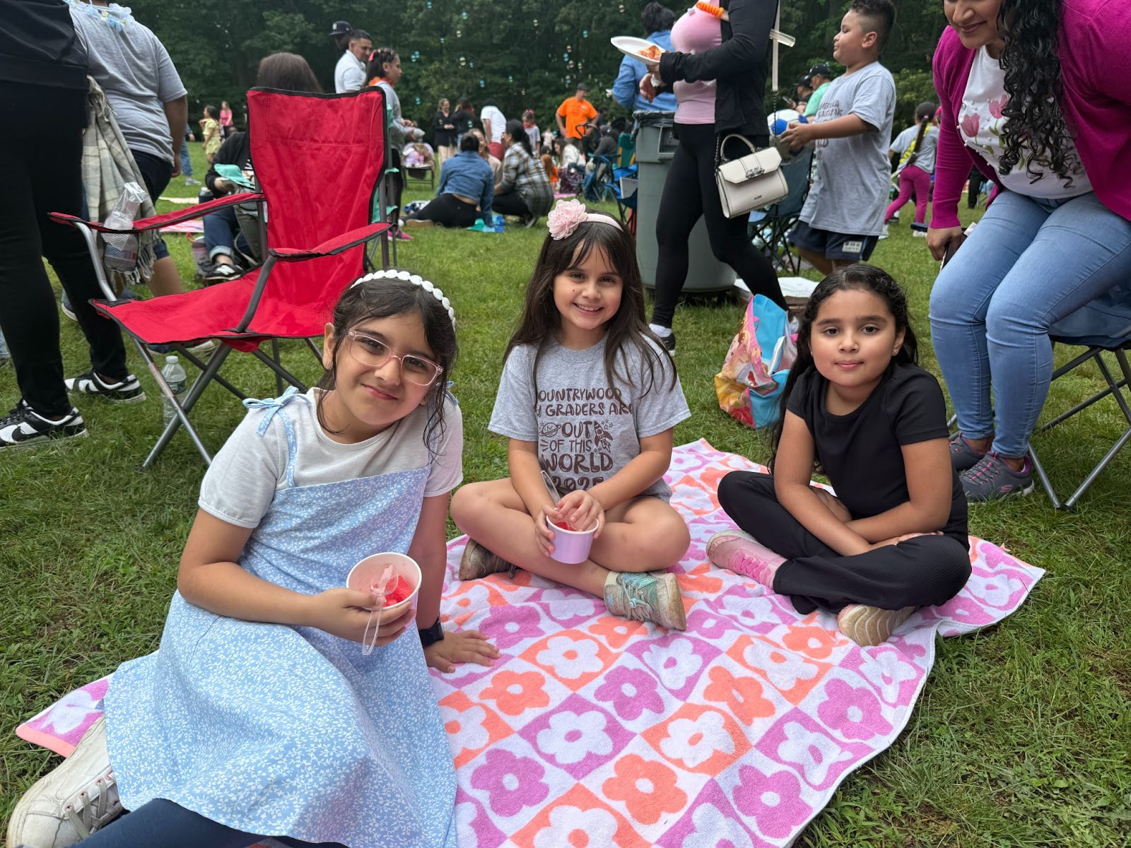 countrywood picnic kids on blanket