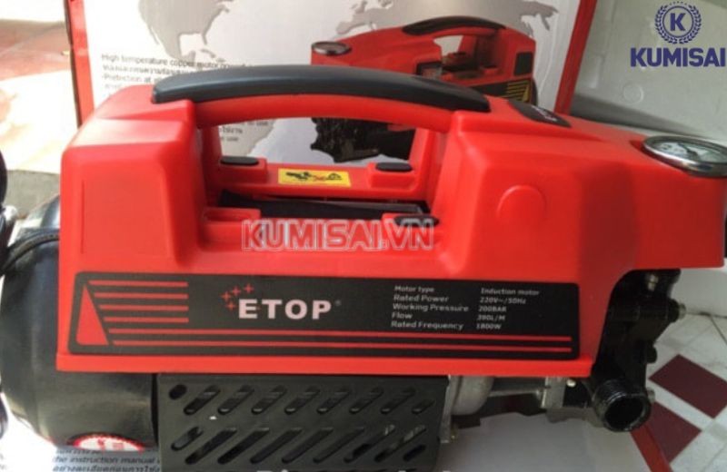 Máy rửa xe Etop XH-F8 vận hành êm ái, tiết kiệm