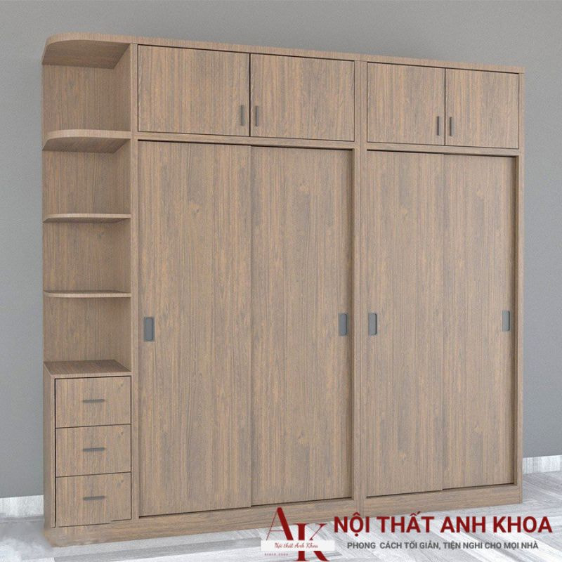 Tủ quần áo cửa lùa 4 cánh gỗ mdf