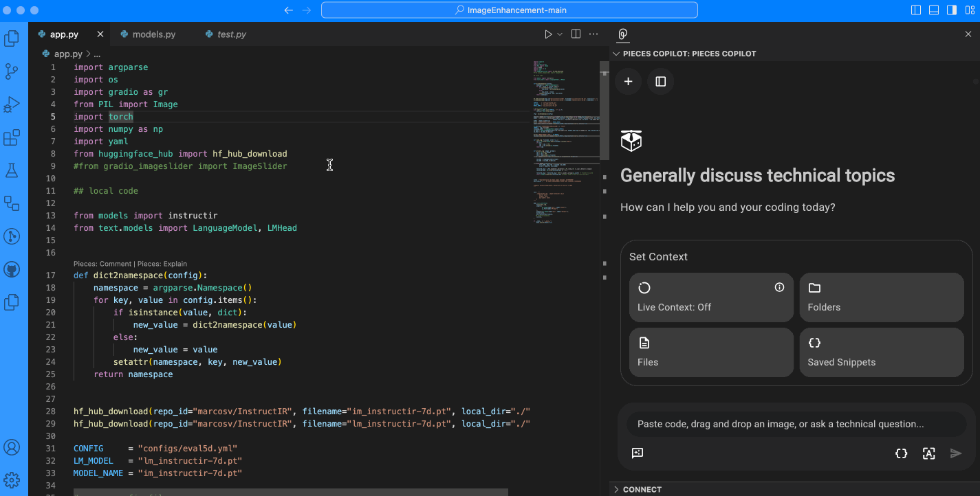 Demo of how the Pieces Copilot helps in deep learning tasks with PyTorch or JAX.