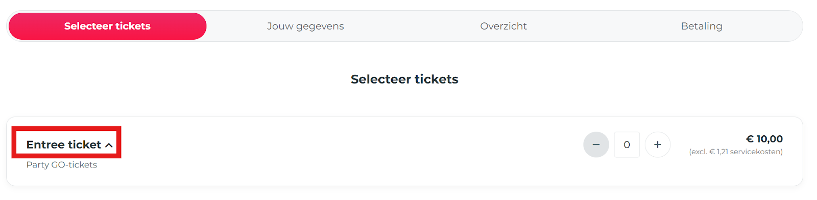 Ticketsoort