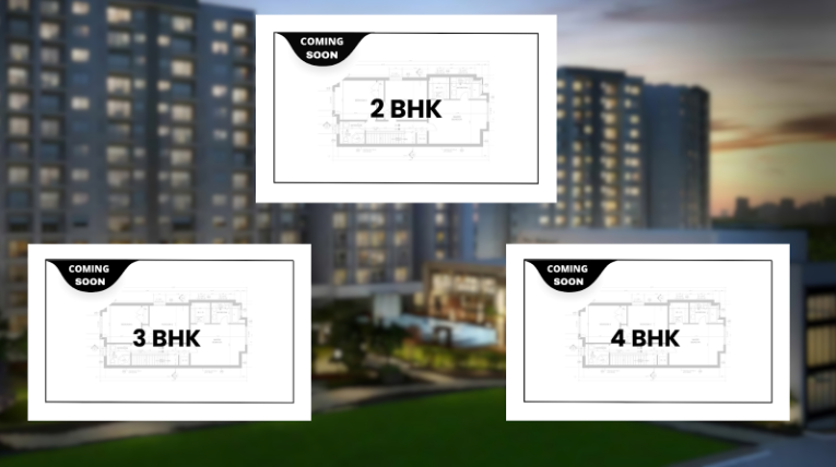 L&T Raintree Boulevard floor plan and floor configuration of 2BHK, 3BHK & 4BHK apartments 