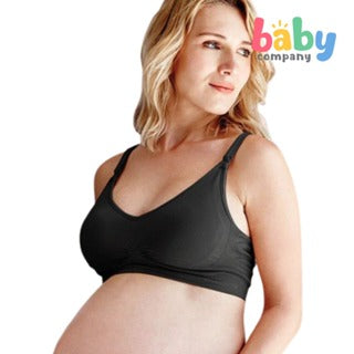 Mamaway Responsive Antibacterial Seamless Maternity Nursing Bra Black