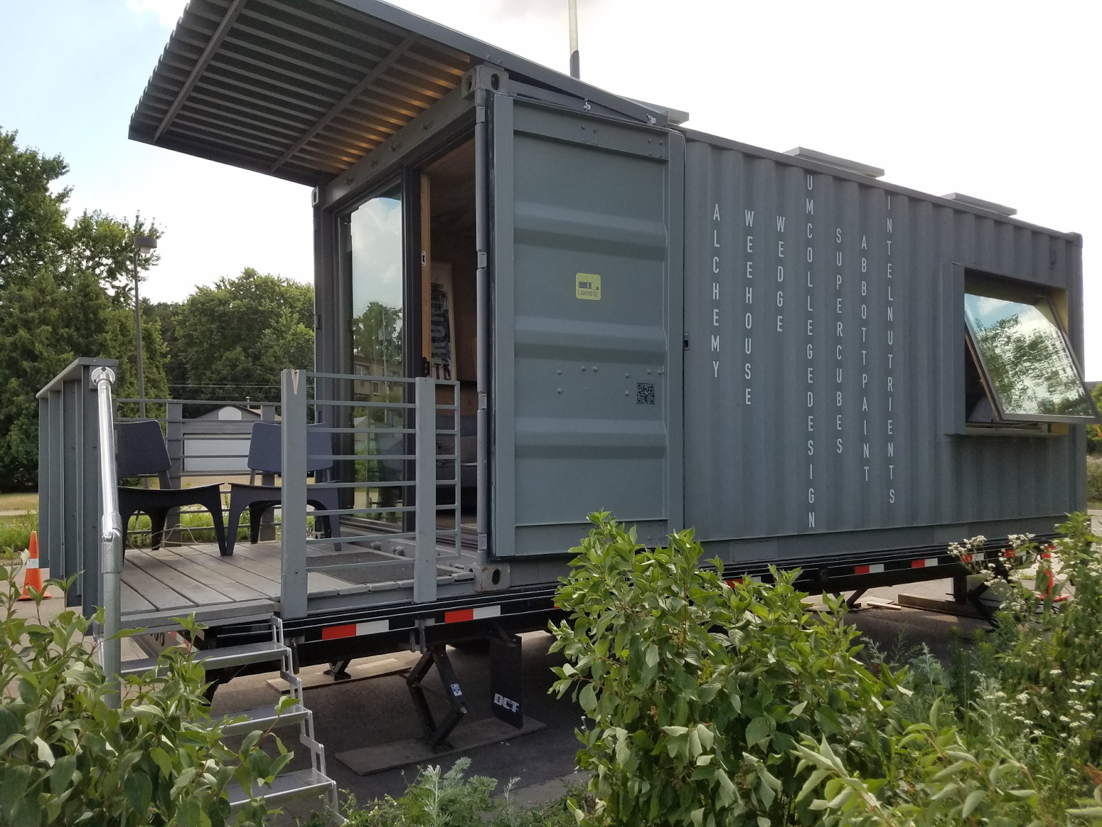 shipping container hotel room