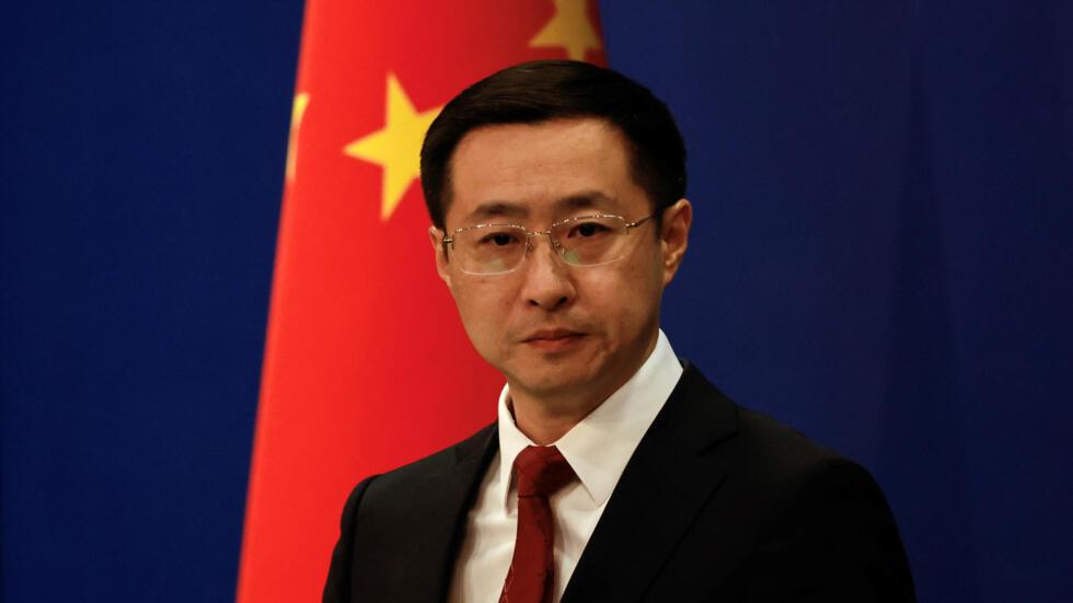 档案照片 中国外交部发言人林剑2025年4月10日。
