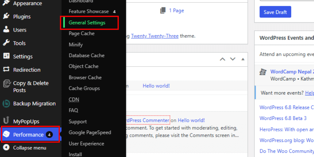 Go to Performance Option