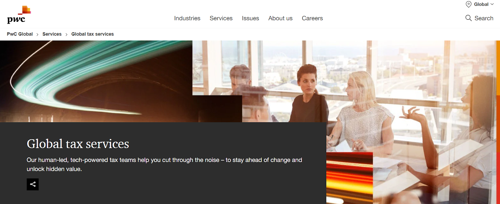 PwC Tax Service Homepage