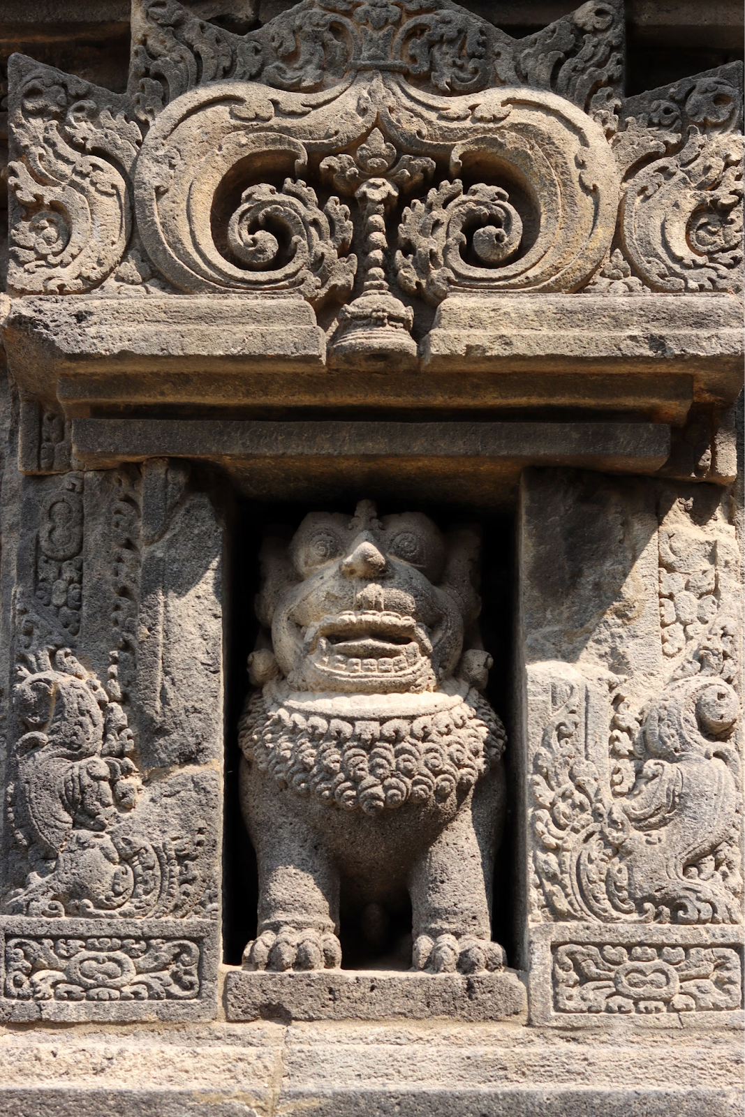 carving in Prambanan Temple