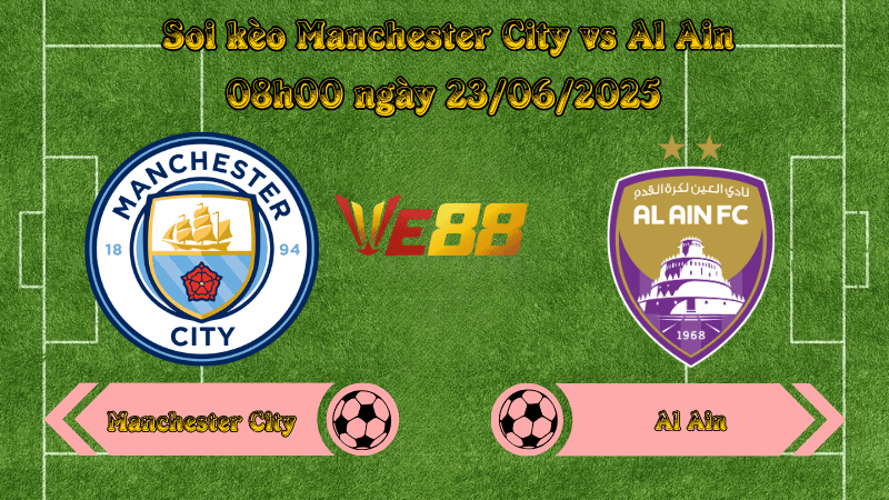 Soi kèo Manchester City vs Al Ain 08h00 ngày 23/06/2025 