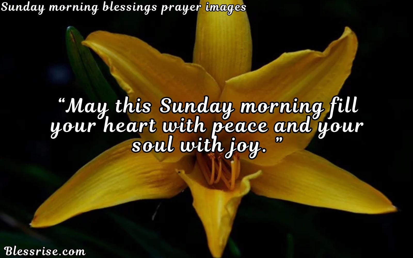 Sunday Blessings Prayer